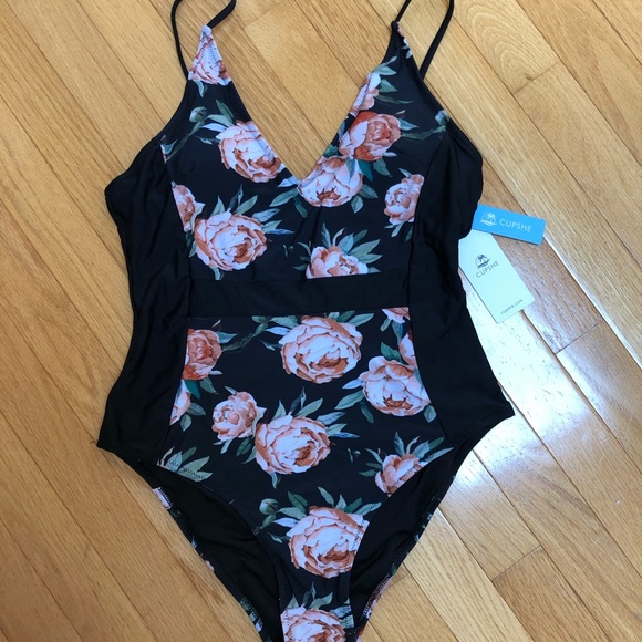 Cupshe Happy Time Print One Piece Size Large - Picture 3 of 3